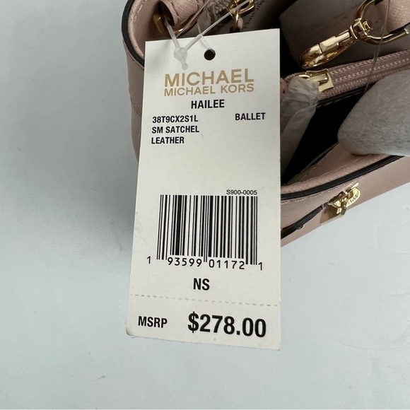 NWT MICHAEL KORS Women’s Small Leather Satchel/Shoulder Handbag Pink Blush color - Picture 5 of 16